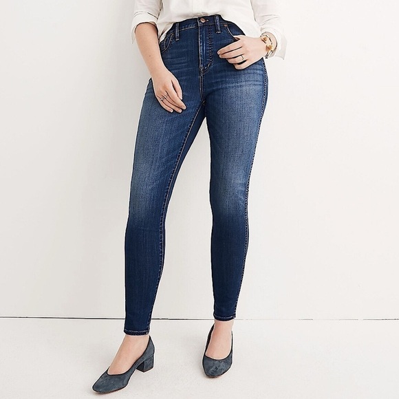 Madewell 10" High-Rise Skinny Jeans Danny Wash Tencel Denim Edition 27 - Picture 1 of 10
